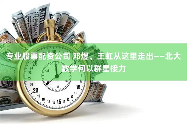 专业股票配资公司 邓煜、王虹从这里走出——北大数学何以群星接力